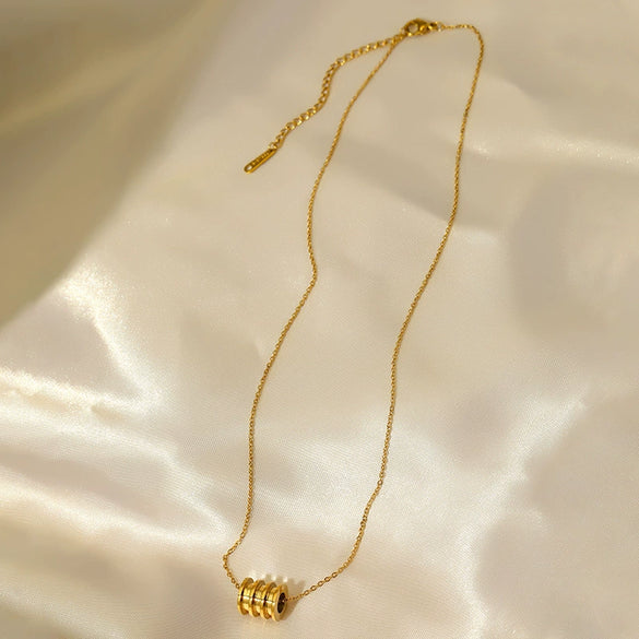 Women's Simple Geometric Electroplated Stainless Steel Oshaped Chain Collarbone Necklace