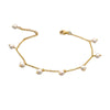 Women's Simple Geometric Freshwater Pearl Titanium Steel Bracelet And Anklet