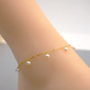 Women's Simple Geometric Freshwater Pearl Titanium Steel Bracelet And Anklet