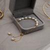 Women's Simple Geometric Freshwater Pearl Titanium Steel Chain Bracelet With Electroplating
