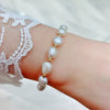 Women's Simple Geometric Freshwater Pearl Titanium Steel Chain Bracelet With Electroplating