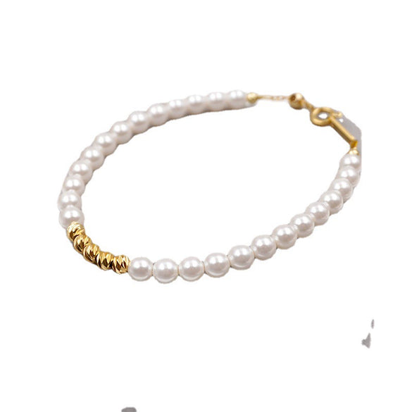 Women's Simple Geometric Handmade Imitation Pearl Bracelet