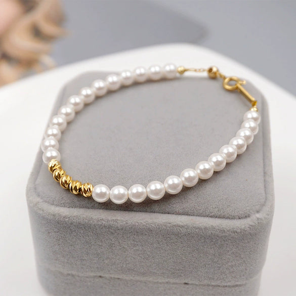 Women's Simple Geometric Handmade Imitation Pearl Bracelet