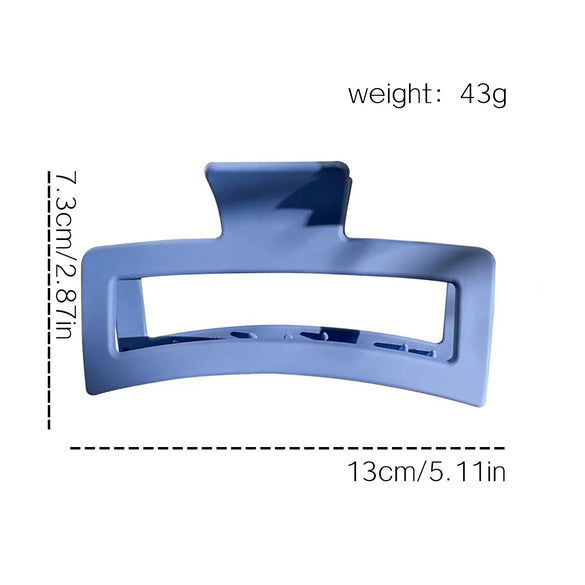 Women's Simple Geometric Handmade Ps Plastic Square Shark Hair Grab Clip