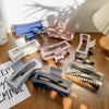 Women's Simple Geometric Handmade Ps Plastic Square Shark Hair Grab Clip