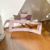 Women's Simple Geometric Handmade Ps Plastic Square Shark Hair Grab Clip