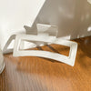 Women's Simple Geometric Handmade Ps Plastic Square Shark Hair Grab Clip