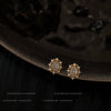 Women's Simple Geometric Oval Copper Earrings With Micro Paved Zircon Elegant Electroplated Fashion Earrings