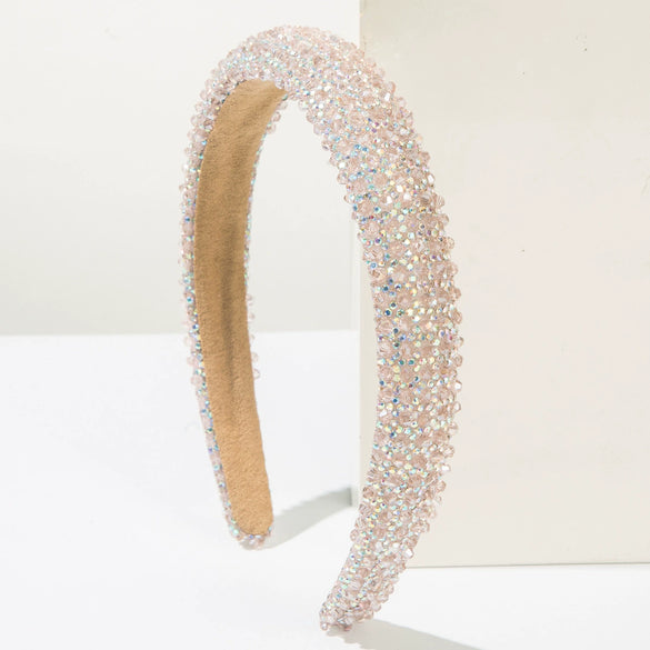 Women's Simple Geometric Plastic And Resin Inlaid Crystal Rhinestone Headband