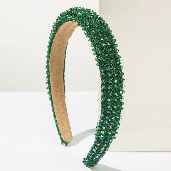 Women's Simple Geometric Plastic And Resin Inlaid Crystal Rhinestone Headband