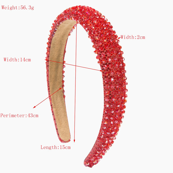 Women's Simple Geometric Plastic And Resin Inlaid Crystal Rhinestone Headband