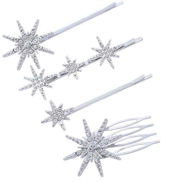 Women's Simple Geometric Rhinestone Electroplated Hairpin Hair Accessories