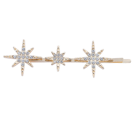 Women's Simple Geometric Rhinestone Electroplated Hairpin Hair Accessories