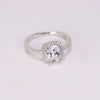 Women's Simple Geometric Rhombus Copper Ring With Micro Inlaid Cubic Zirconia Electroplated Bridal Jewelry