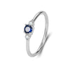Women's Simple Geometric Ring With Blue Stone Accent Electroplated Copper Fashion Jewelry