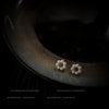 Women's Simple Geometric Round Pearl Earrings Copper Electroplated Silver Pin Stud Earrings