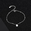 Women's Simple Geometric Round Silver Bracelet With Electroplated Finish Fashion Jewelry