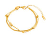 Women's Simple Geometric Stainless Steel And 18K Gold Electroplated Bracelet