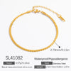 Women's Simple Geometric Stainless Steel And 18K Gold Electroplated Bracelet
