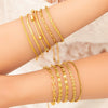 Women's Simple Geometric Stainless Steel And 18K Gold Electroplated Bracelet