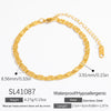 Women's Simple Geometric Stainless Steel And 18K Gold Electroplated Bracelet