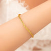 Women's Simple Geometric Stainless Steel And 18K Gold Electroplated Bracelet