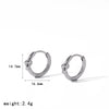 Women's Simple Geometric Stainless Steel And Titanium Steel Earrings With Pvd Furnace Vacuum Real Gold Plating