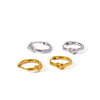 Women's Simple Geometric Stainless Steel And Titanium Steel Earrings With Pvd Furnace Vacuum Real Gold Plating