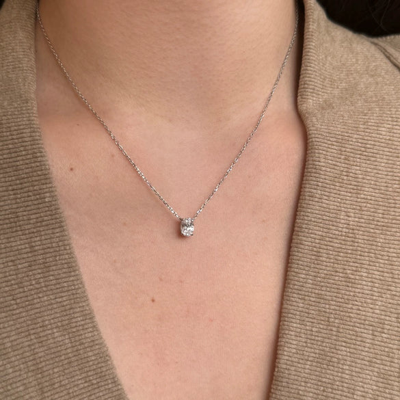 Women's Simple Geometric 925 Sterling Silver Pendant Necklace With Electroplating