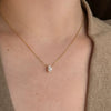 Women's Simple Geometric 925 Sterling Silver Pendant Necklace With Electroplating