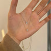 Women's Simple Geometric 925 Sterling Silver Pendant Necklace With Electroplating