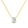 Women's Simple Geometric 925 Sterling Silver Pendant Necklace With Electroplating