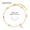 Women's Simple Geometric Style Titanium Steel Anklet With Colorful Rice Beads