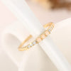 Women's Simple Geometric Tail Ring Imitation Opal Copper Zirconia Jewelry