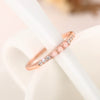 Women's Simple Geometric Tail Ring Imitation Opal Copper Zirconia Jewelry