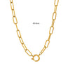 Women's Simple Geometric Titanium Steel Chain With 18K Gold Spring Buckle And Open Ring Furnace Vacuum Plated