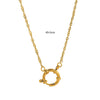 Women's Simple Geometric Titanium Steel Chain With 18K Gold Spring Buckle And Open Ring Furnace Vacuum Plated