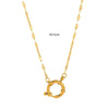 Women's Simple Geometric Titanium Steel Chain With 18K Gold Spring Buckle And Open Ring Furnace Vacuum Plated