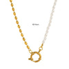 Women's Simple Geometric Titanium Steel Chain With 18K Gold Spring Buckle And Open Ring Furnace Vacuum Plated