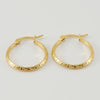 Women's Simple Geometric 316L Stainless Steel Earrings With Electroplating And Great Wall Pattern Buckle