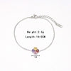 Women's Simple Geometric Titanium Steel Electroplated Love Diamond Series Bracelet With Colorful Zircon