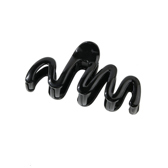 Women's Simple Geometric Wave Hair Shark Clip Hair Accessories With Electroplating Design