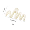 Women's Simple Geometric Wave Hair Shark Clip Hair Accessories With Electroplating Design