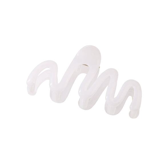 Women's Simple Geometric Wave Hair Shark Clip Hair Accessories With Electroplating Design