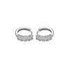 Women's Simple Geometric Wavy Round Hoop Earrings In S925 Sterling Silver With Zircon Diamond Inlay