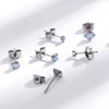 Women's Simple Geometric Zircon Stainless Steel Earrings