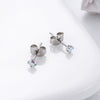 Women's Simple Geometric Zircon Stainless Steel Earrings