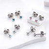 Women's Simple Geometric Zircon Stainless Steel Earrings