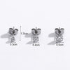 Women's Simple Geometric Zircon Stainless Steel Earrings
