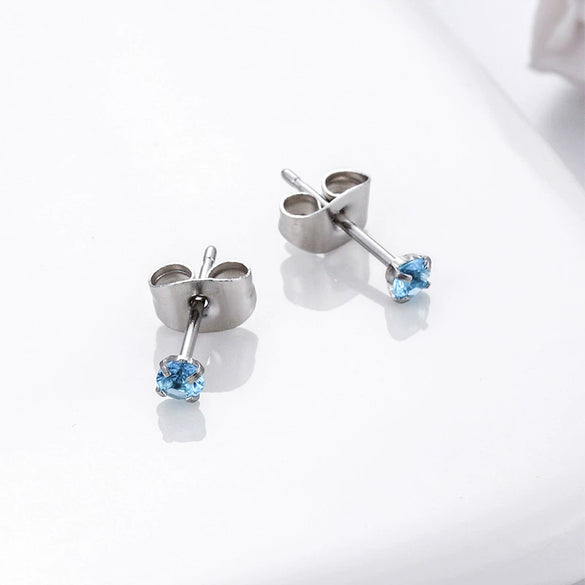 Women's Simple Geometric Zircon Stainless Steel Earrings